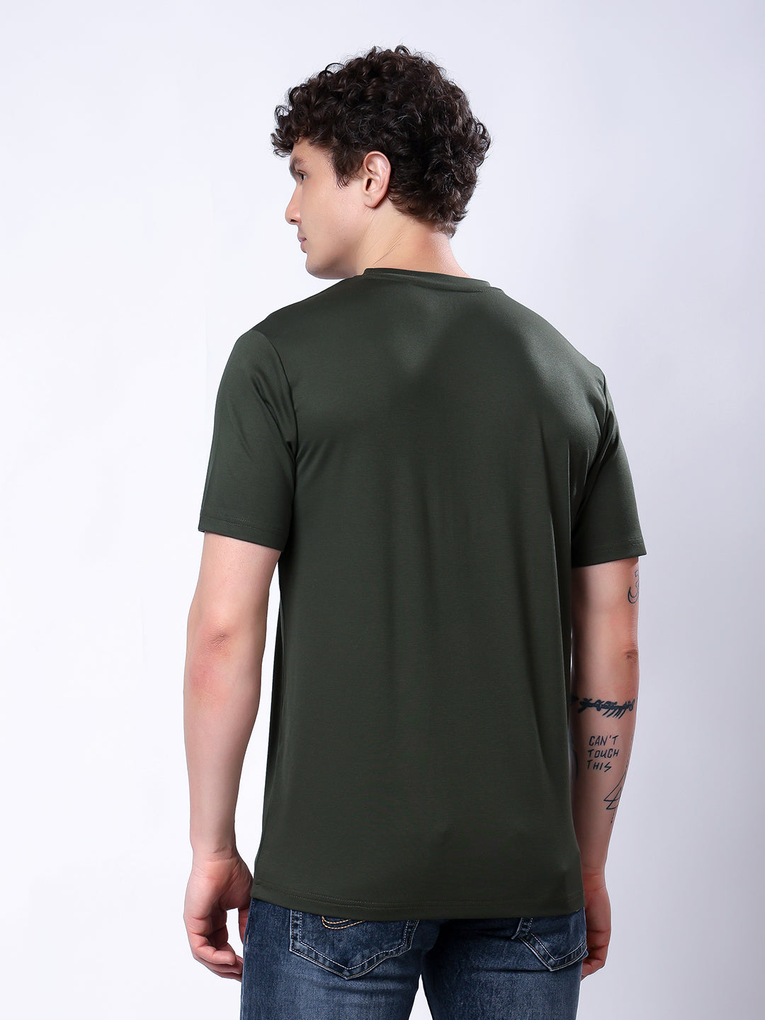 Stylox Next Level Motivational Graphic T-Shirt for Men-Olive - Stylox