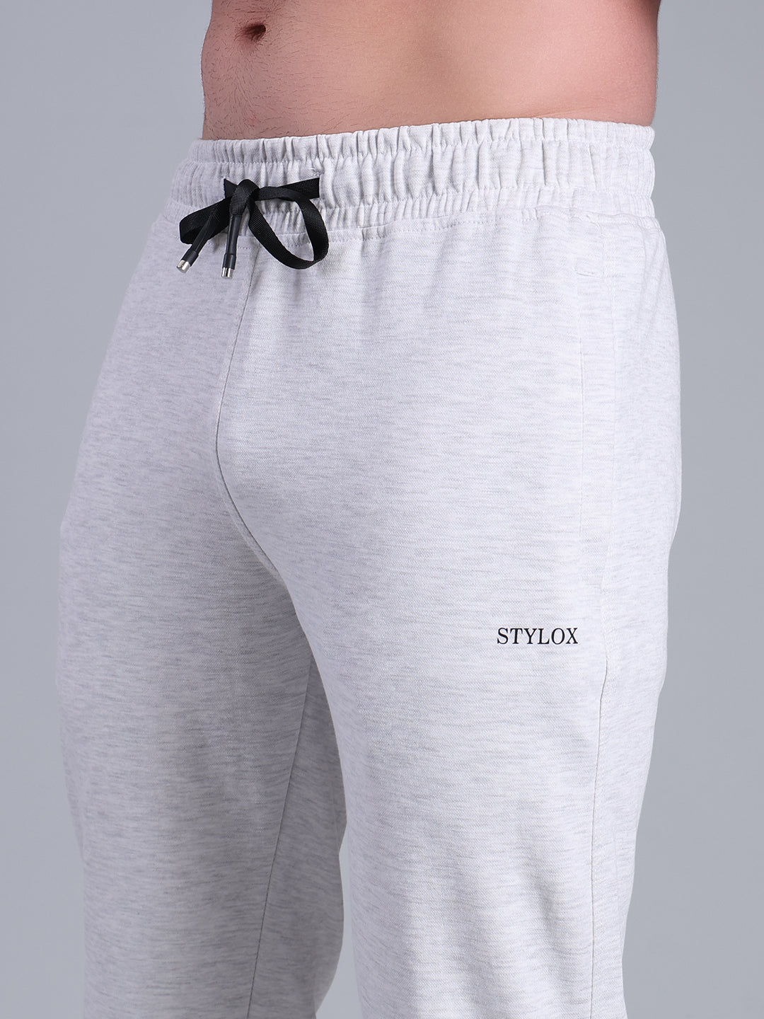 Stylox Men’s Slim Fit Stretchable Cotton Blend Trackpant with Elastic Waist & Drawstring