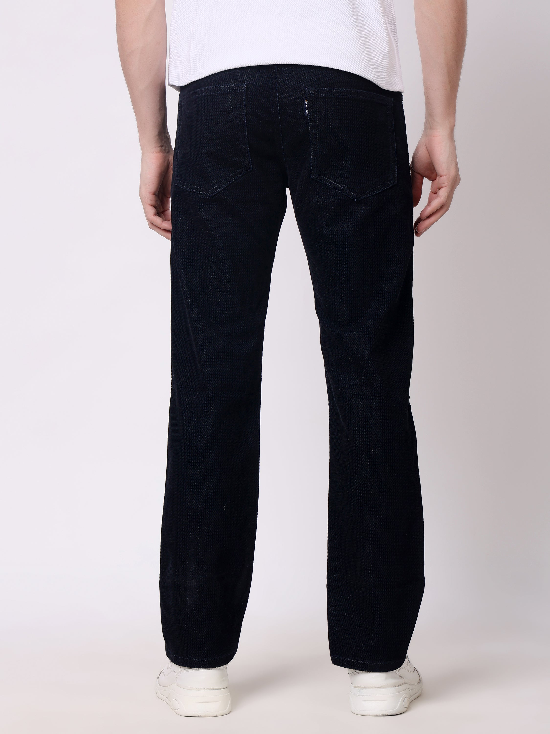 Stylox Men’s Premium Stretchable Comfort Fit Textured Denim Jeans - Stylox