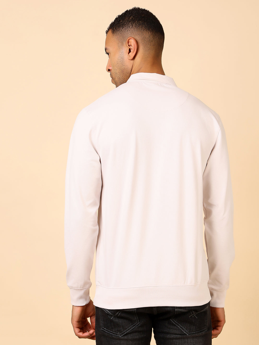 Stylox Men's Utility Style Zip Neck Sweatshirt