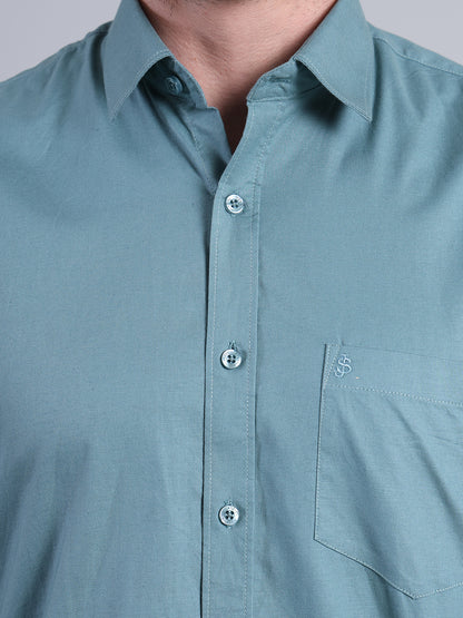 Stylox Men’s Solid Casual Shirt | Full Sleeve Regular Fit Shirt for Everyday Wear
