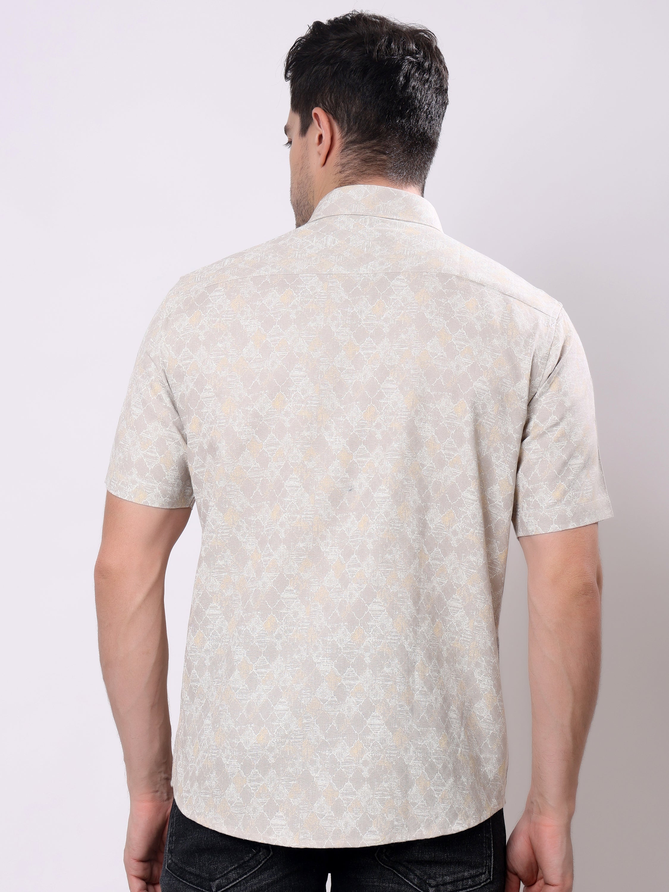 Stylox Men’s Regular Fit Half Sleeve Abstract print Casual Shirt - Stylox