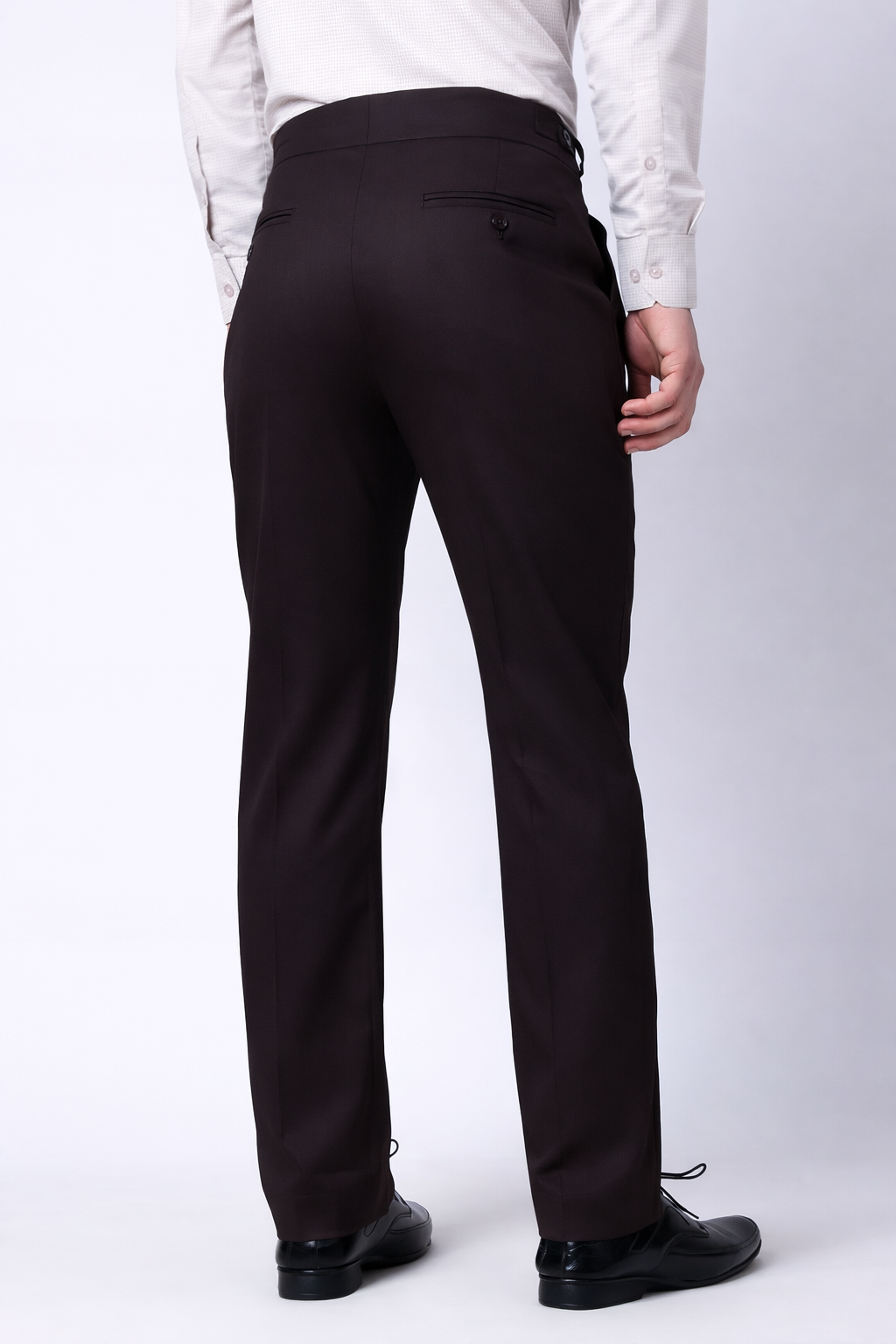 Stylox Men’s Slim Fit Gorkha Trouser with Pleated Front & Side Adjuster Waist-Black - Stylox
