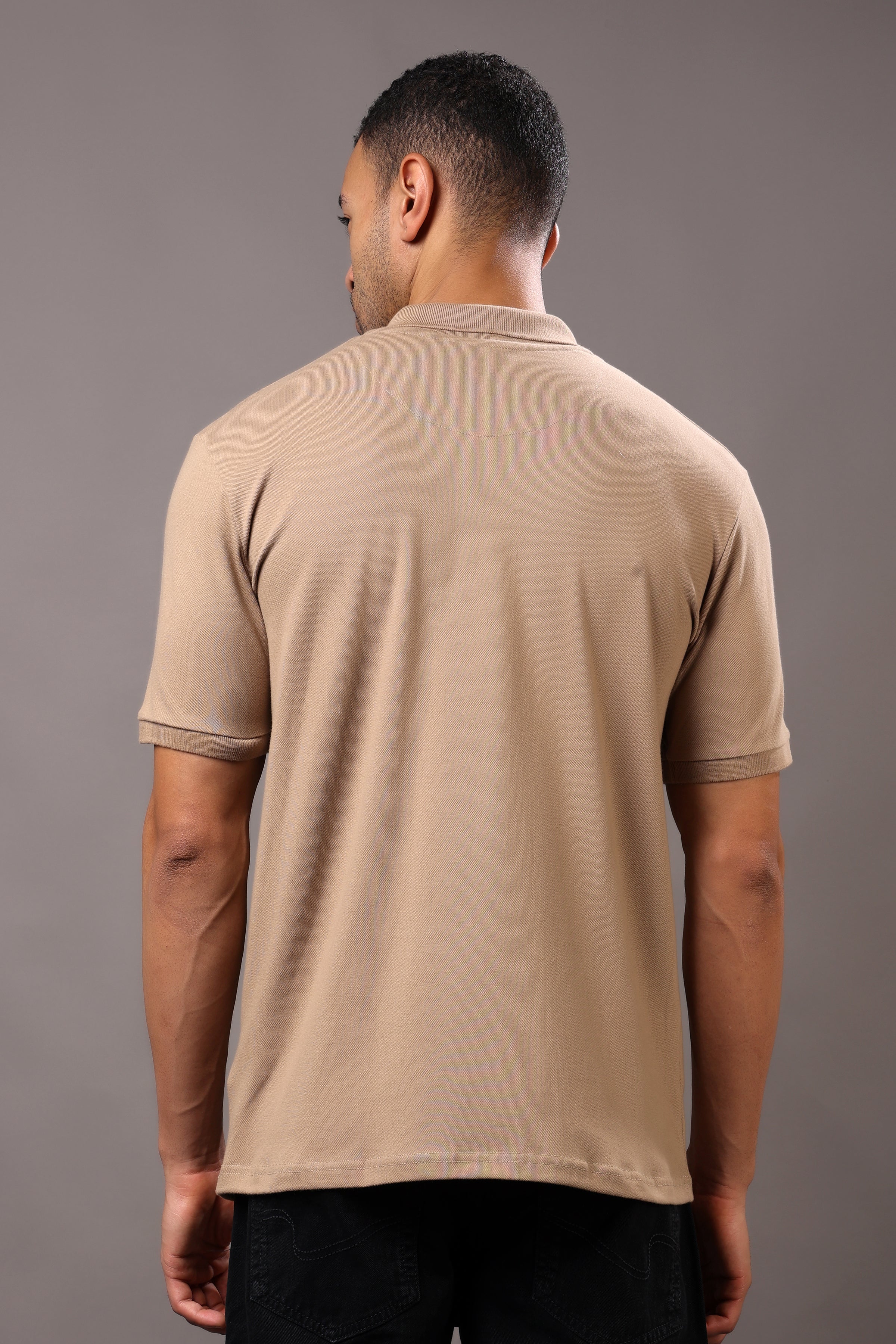Stylox Men’s Polo Collar Solid T-Shirt - Soft, Breathable &amp; Everyday Wear