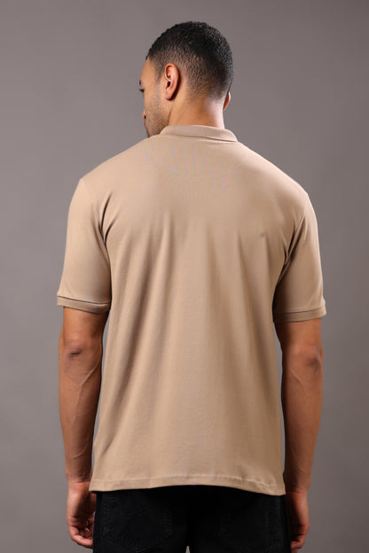 Stylox Men’s Polo Collar Solid T-Shirt - Soft, Breathable &amp; Everyday Wear