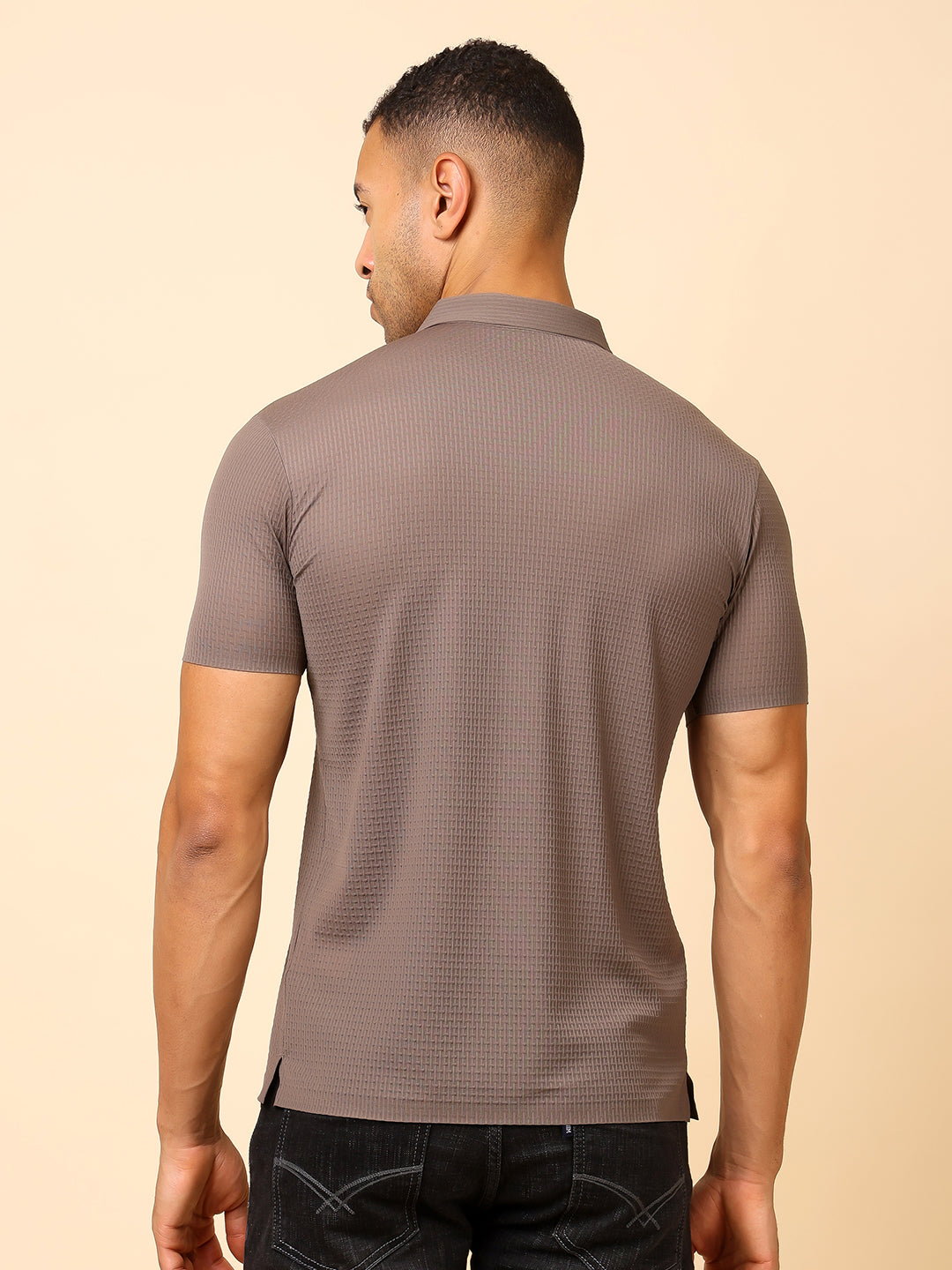 Stylox Premium Stretchable Nylon-Spandex Solid Polo T-Shirt – Sleek Comfort & Performance - Stylox