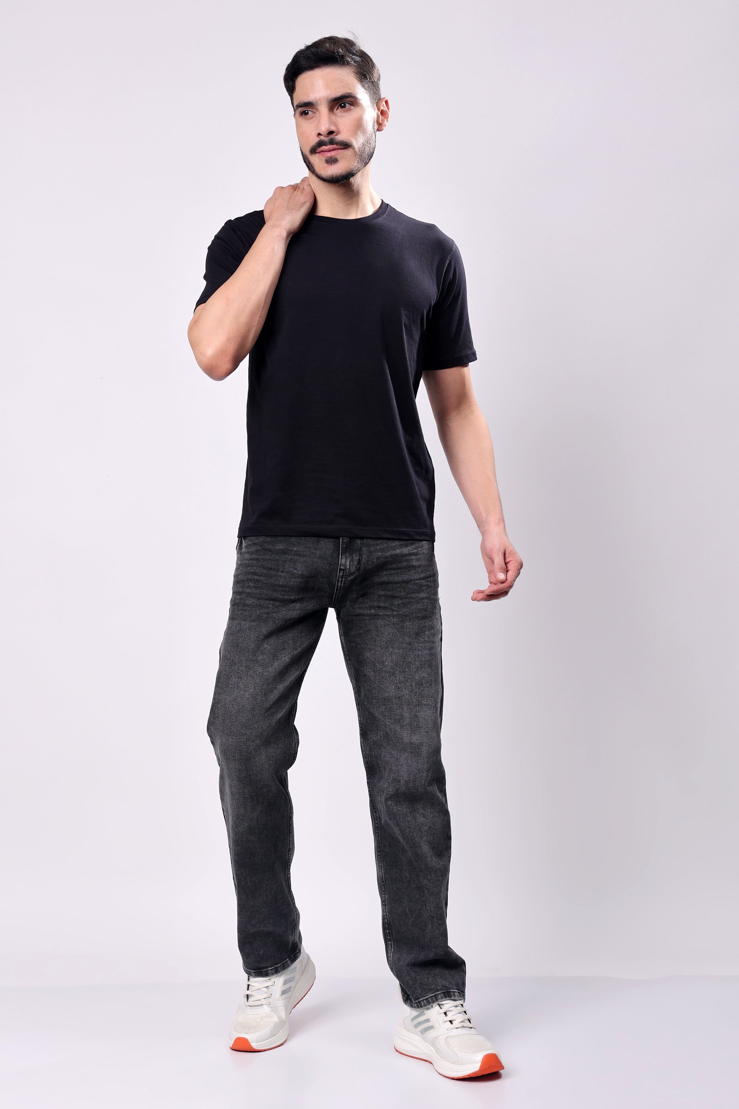 Stylox Men’s Comfort Fit Jeans in Grey - - Stylox