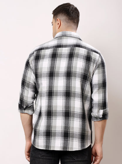 Stylox Men’s Regular Fit Full Sleeve Check Shirt | Casual &amp; Semi-Formal Cotton Checkered Shirt