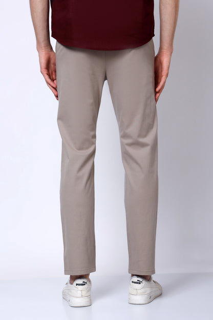 Stylox Men’s Straight Fit Casual Trousers with Comfort-Sand - Stylox