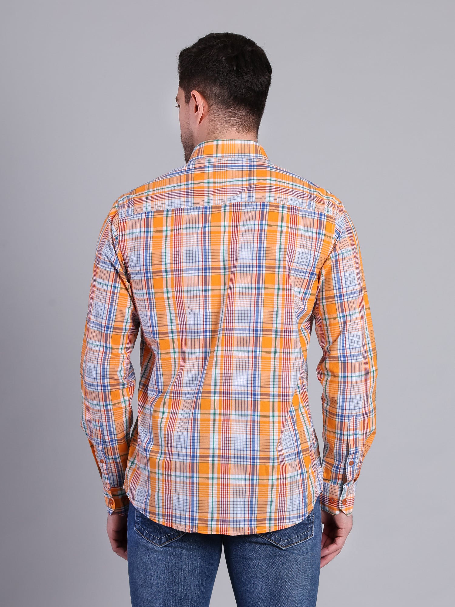 Stylox Men’s Regular Fit Full Sleeve Casual Check Shirt - Stylox