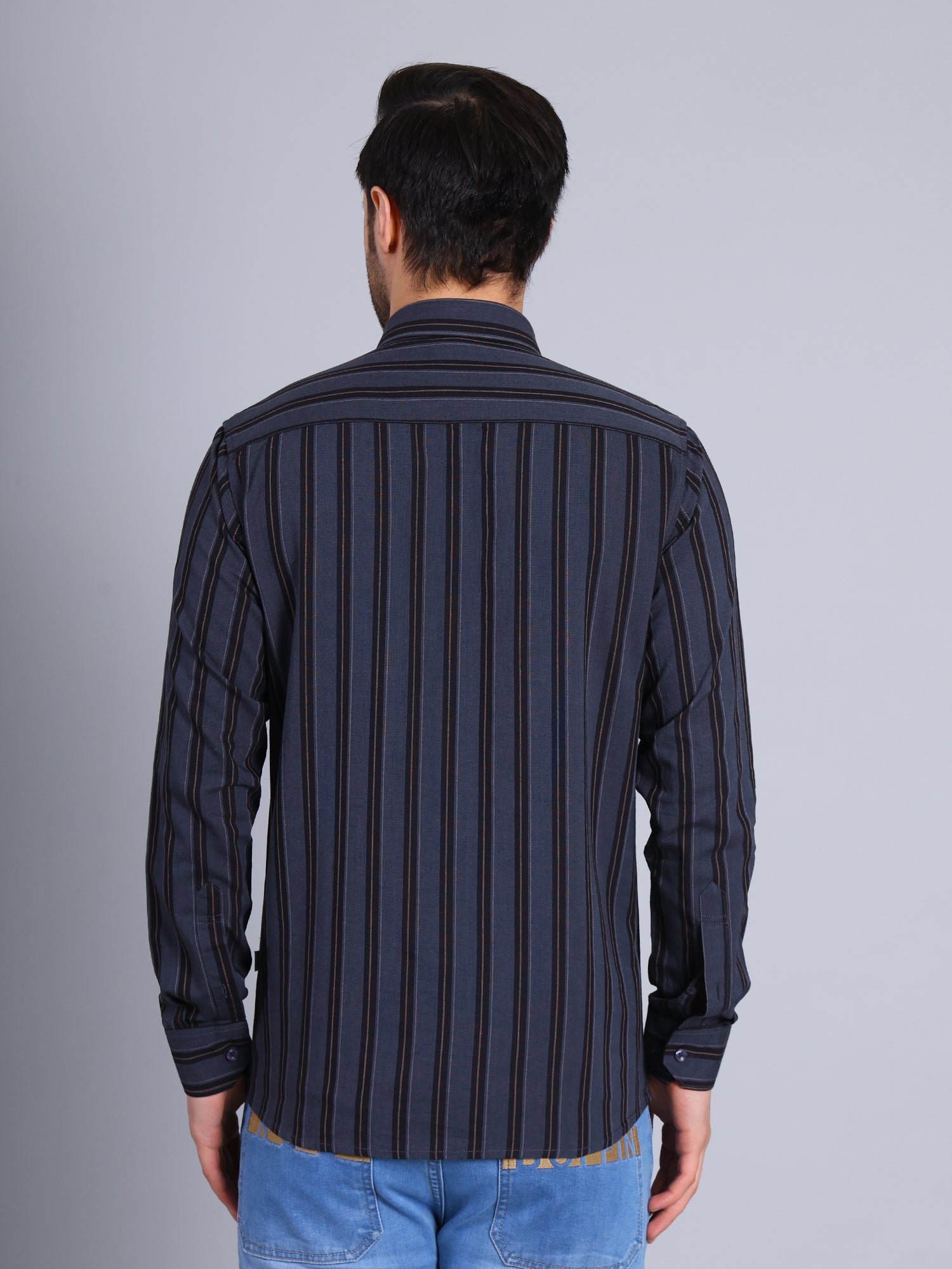 Stylox Men’s Regular Fit Full Sleeve Stripes Casual Shirt for Everyday & Office Wear