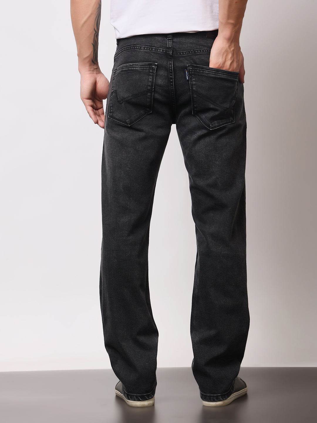 Stylox Men’s Comfort Fit Solid Jeans | Premium Stretchable Plain Denim Jeans for Men | Mid-Rise Relaxed Fit Jeans - Stylox