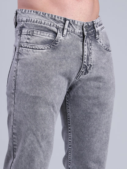 Stylox Men’s Comfort Fit Jeans | Mid Rise Straight Leg Washed Denim for Everyday Wear