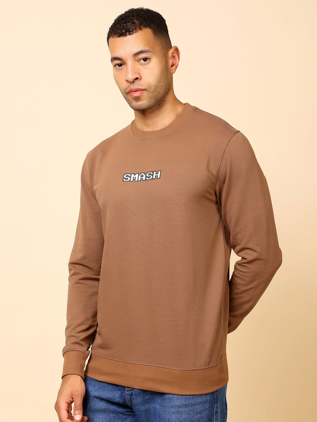 Stylox Men’s Round Neck Full Sleeve Sweatshirt with Back Graphic Print – Casual Streetwear Style