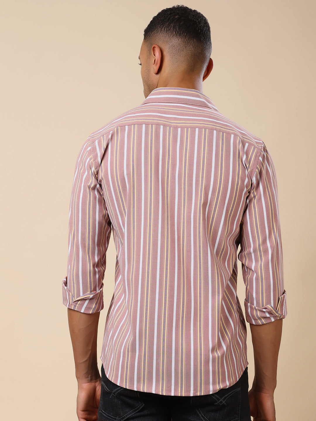 Stylox Men’s Regular Fit Striped Full Sleeve Shirt – Effortless Style with a Classic Touch
