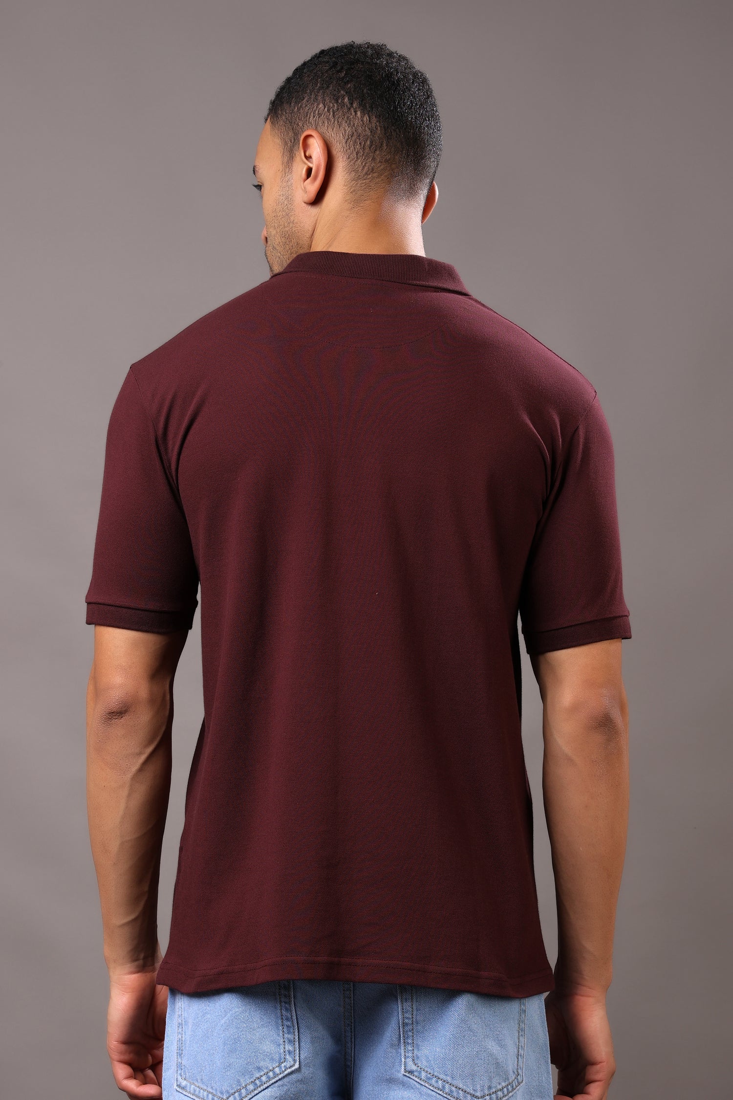 Stylox Men’s Polo Collar Solid T-Shirt - Soft, Breathable &amp; Everyday Wear