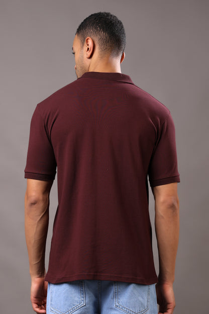 Stylox Men’s Polo Collar Solid T-Shirt - Soft, Breathable &amp; Everyday Wear