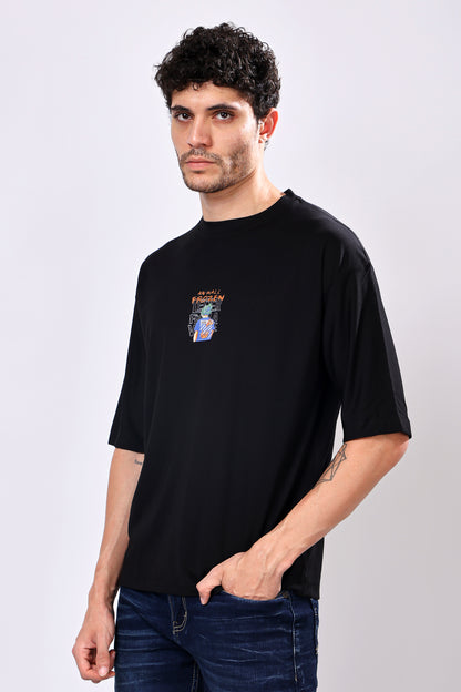 Stylox Men’s Oversized Round Neck Half Sleeve Back Printed T-Shirt | Premium Cotton Loose Fit Graphic Tee for Streetwear &amp; Casual Style