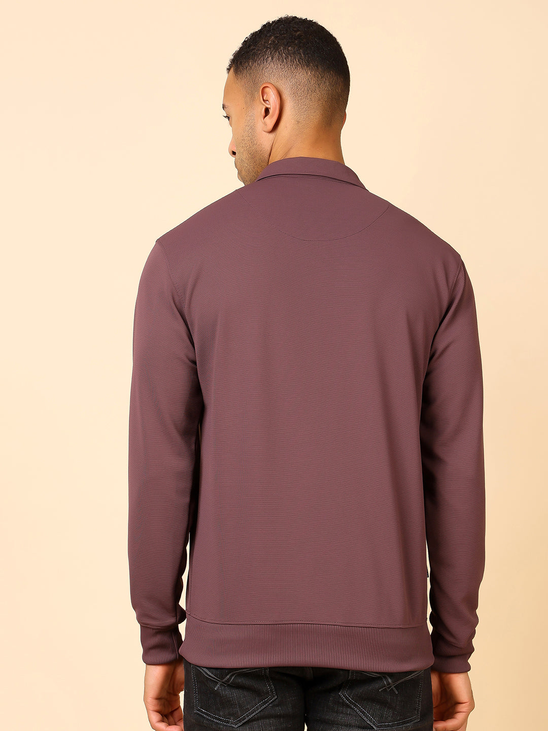 Stylox Men's Utility Style Zip Neck Sweatshirt