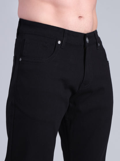 Stylox Men’s Bootcut Fit Black Jeans | Classic Bootcut Denim Jeans for Men | Mid-Rise Casual &amp; Smart Wear Jeans