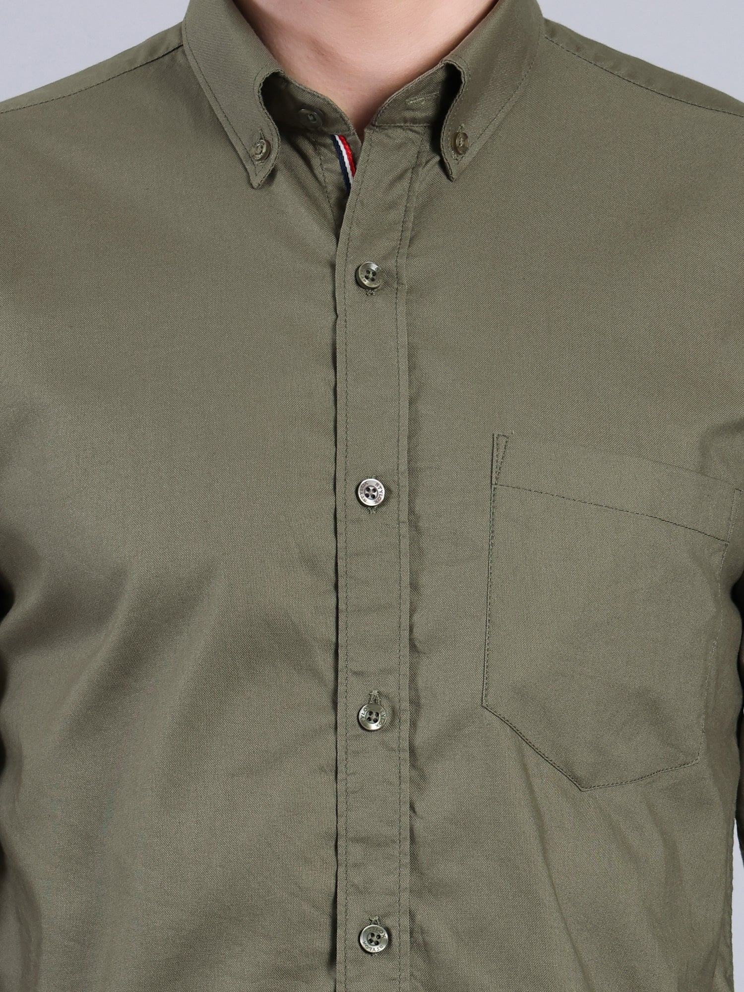 Stylox Men’s Regular Fit Full Sleeve Solid Casual Shirt for Everyday & Office Wear (Olive)