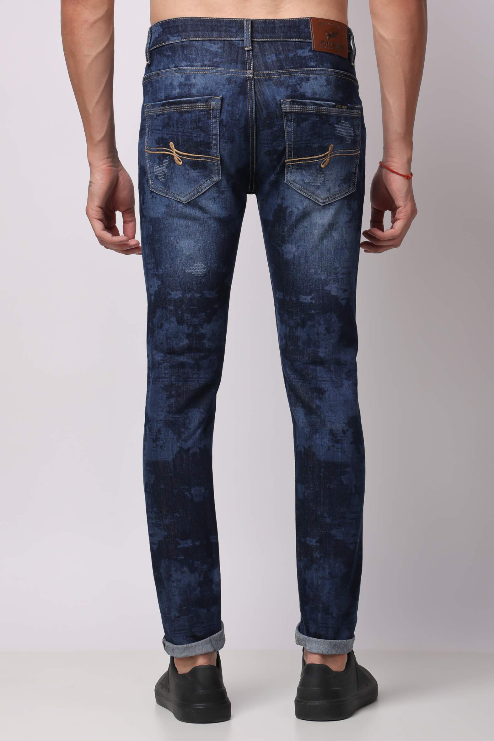 Stylox Men Ankle Fit Denim Jeans - Mid-rise with tapered ankle | Mid Blue |  - 5240-10724 - Stylox