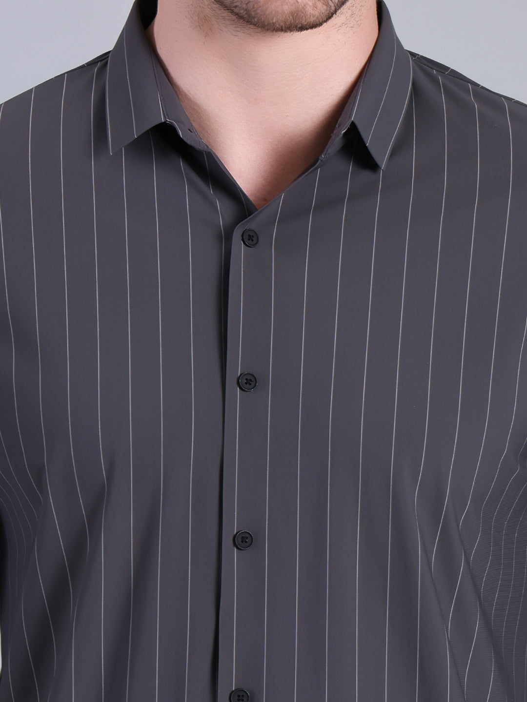 Stylox Men’s Striped Partywear Shirt | Slim Fit Full Sleeve Formal-Casual Shirt For Men