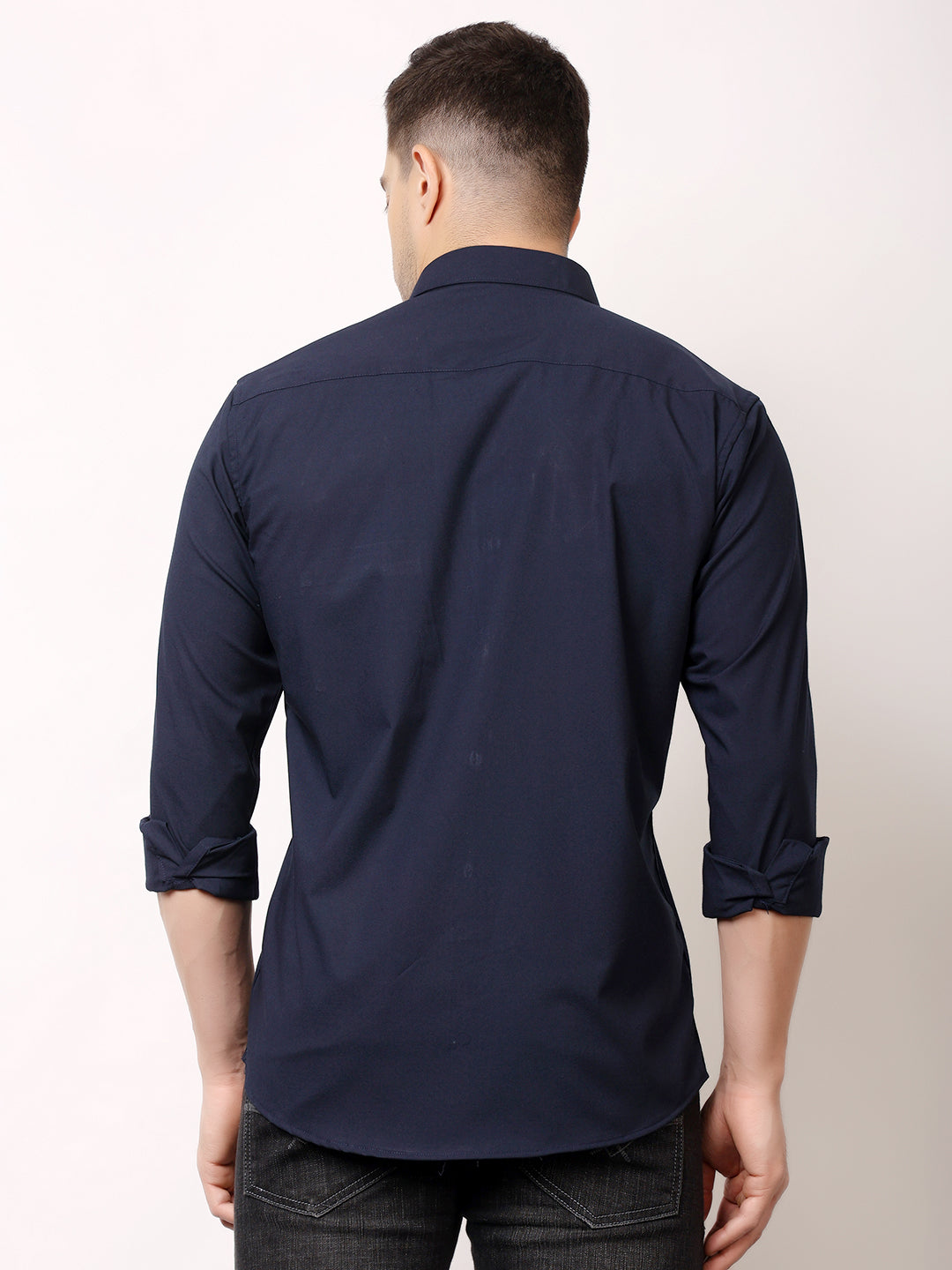 Stylox Men's Regular Fit Solid Casual Shirt with Full Sleeves – Premium Cotton Blend Button-Down Shirt for Smart Everyday Style - Stylox