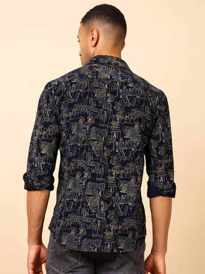 Stylox Regular Fit Full Sleeve Printed Shirt for Men