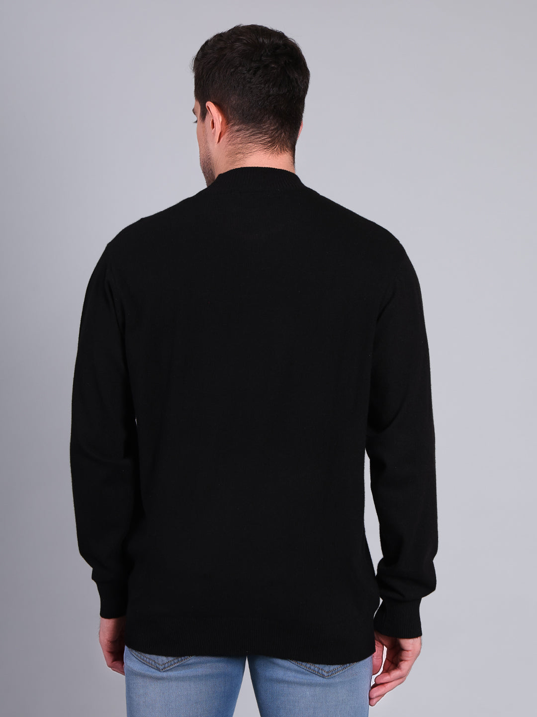 Stylox Men’s Solid Winter Sweater | Premium Knit Mock Neck Pullover for Men | Warm & Soft Full Sleeve Sweater - Stylox