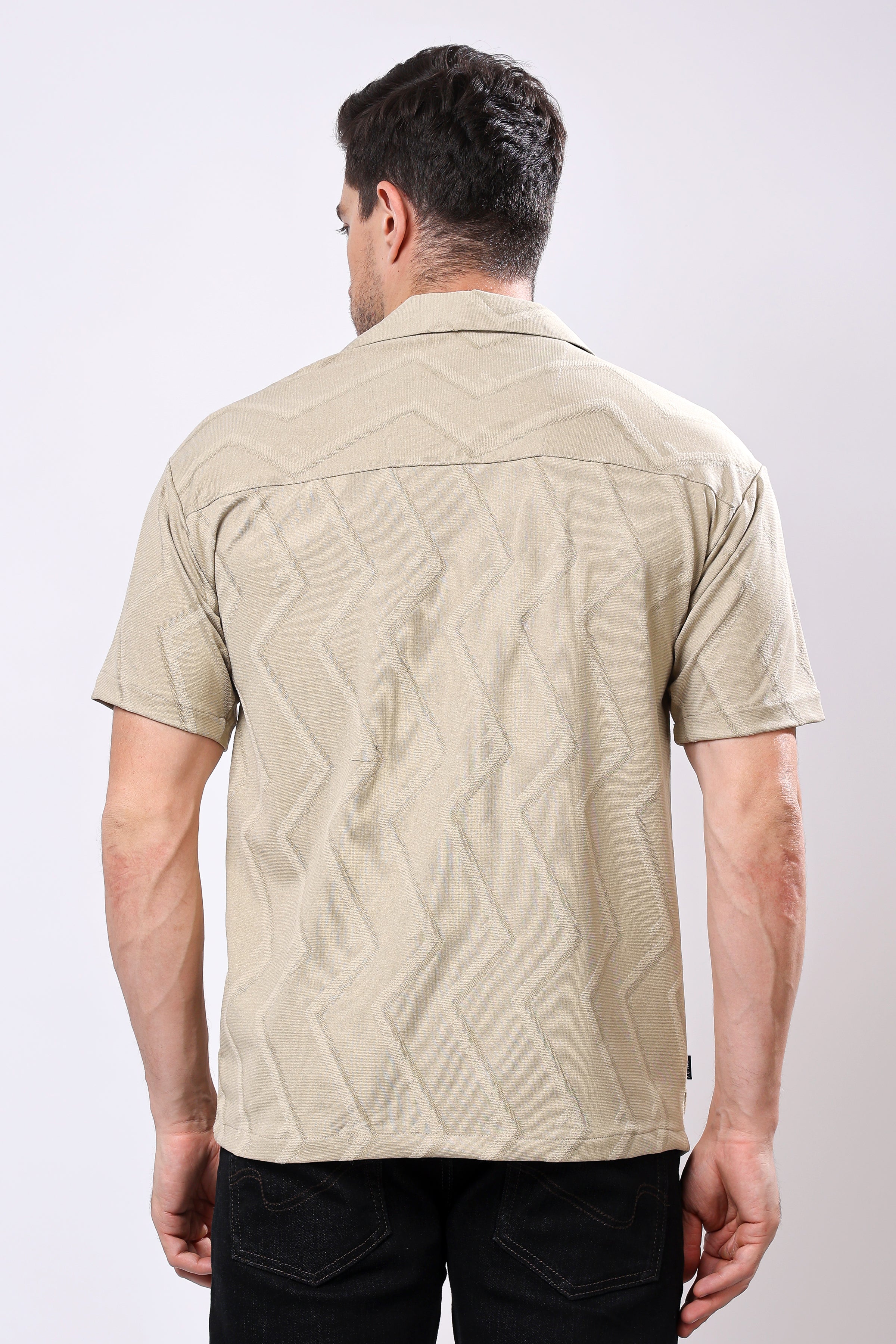 Stylox Men's Front Open Half Sleeve Printed Casual Shirt – Lightweight Cotton Blend Summer Wear with Stylish Print - Stylox