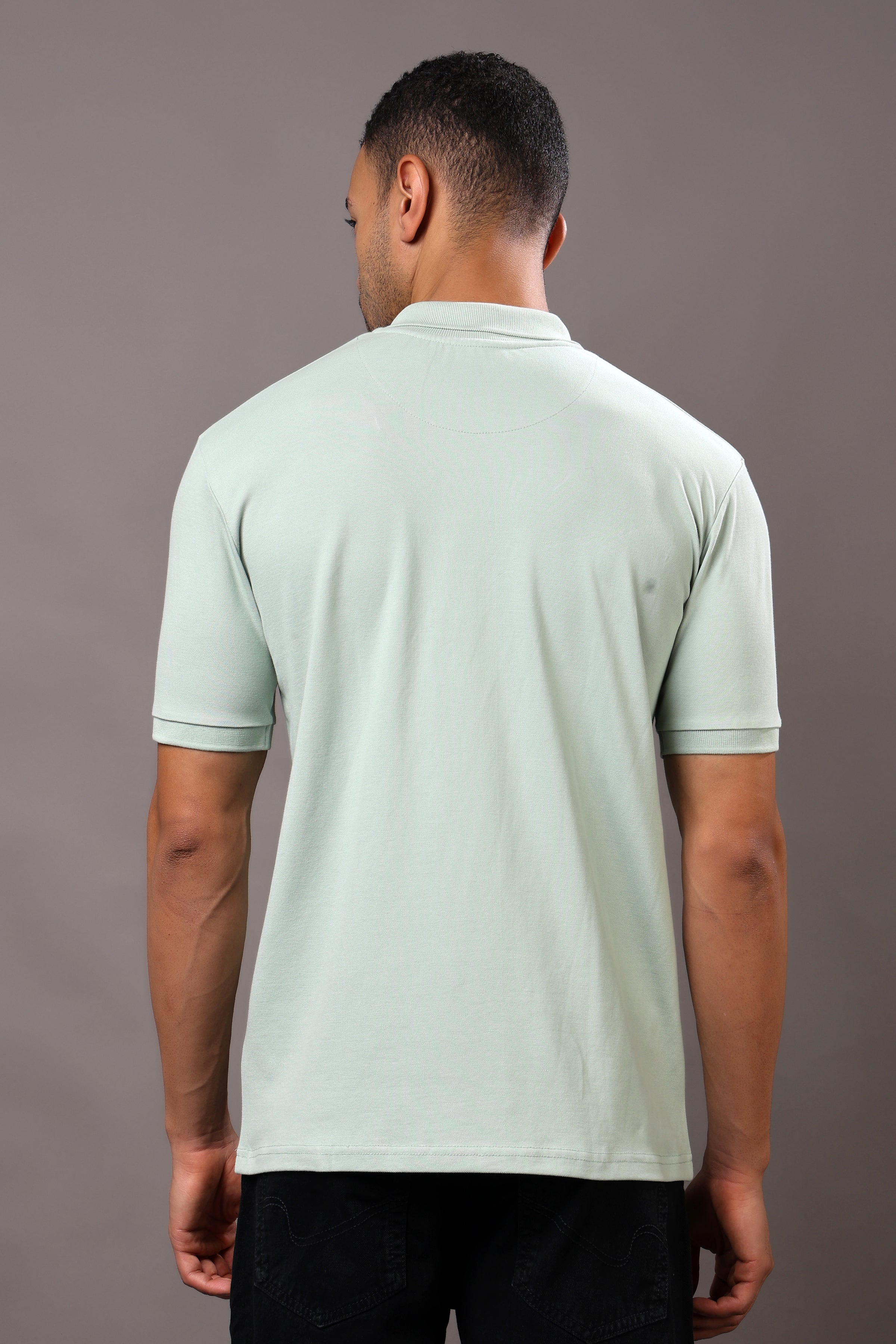 Stylox Men’s Polo Collar Solid T-Shirt - Soft, Breathable &amp; Everyday Wear
