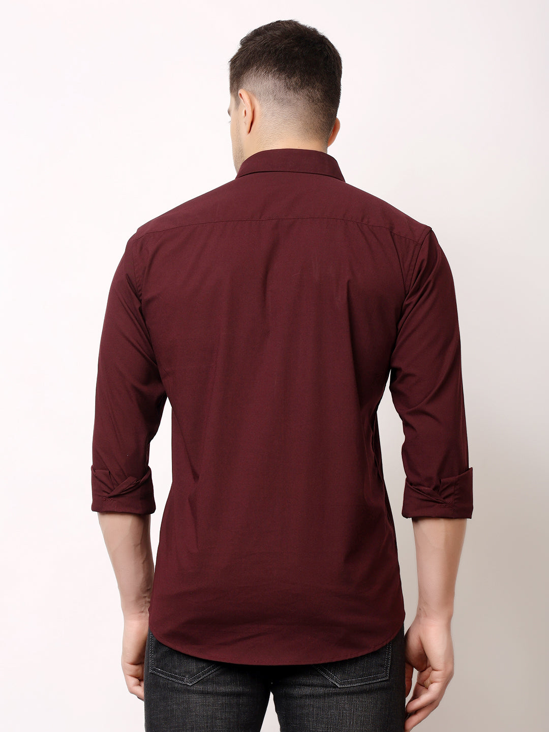 Stylox Men's Regular Fit Solid Casual Shirt with Full Sleeves – Premium Cotton Blend Button-Down Shirt for Smart Everyday Style - Stylox