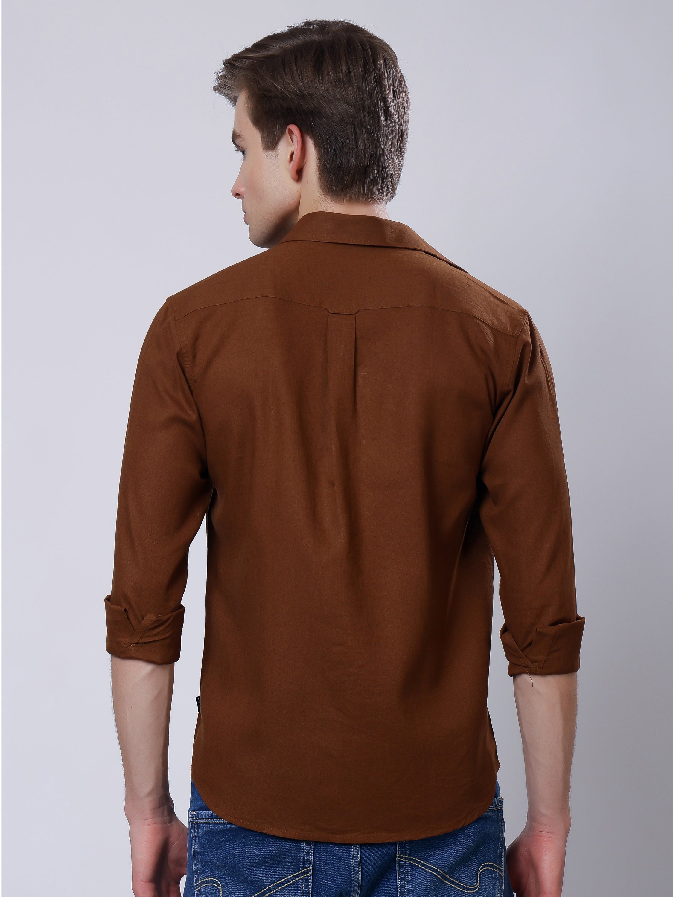 Stylox Men’s Regular Fit Full Sleeve Solid Casual Shirt - Stylox