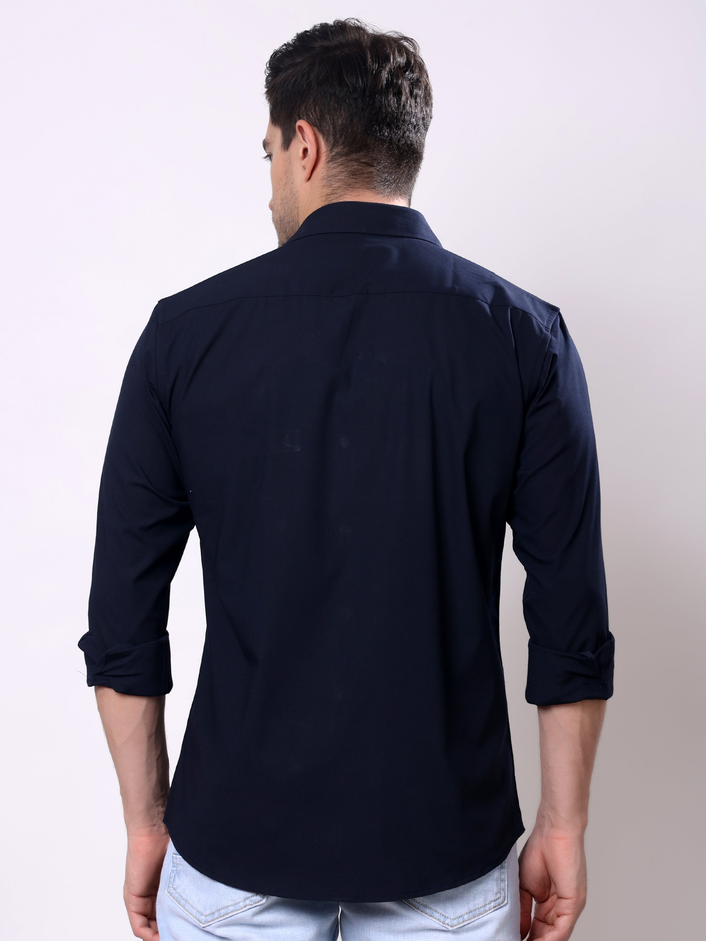Stylox Men’s Regular Fit Full Sleeve Solid Casual Shirt - Stylox