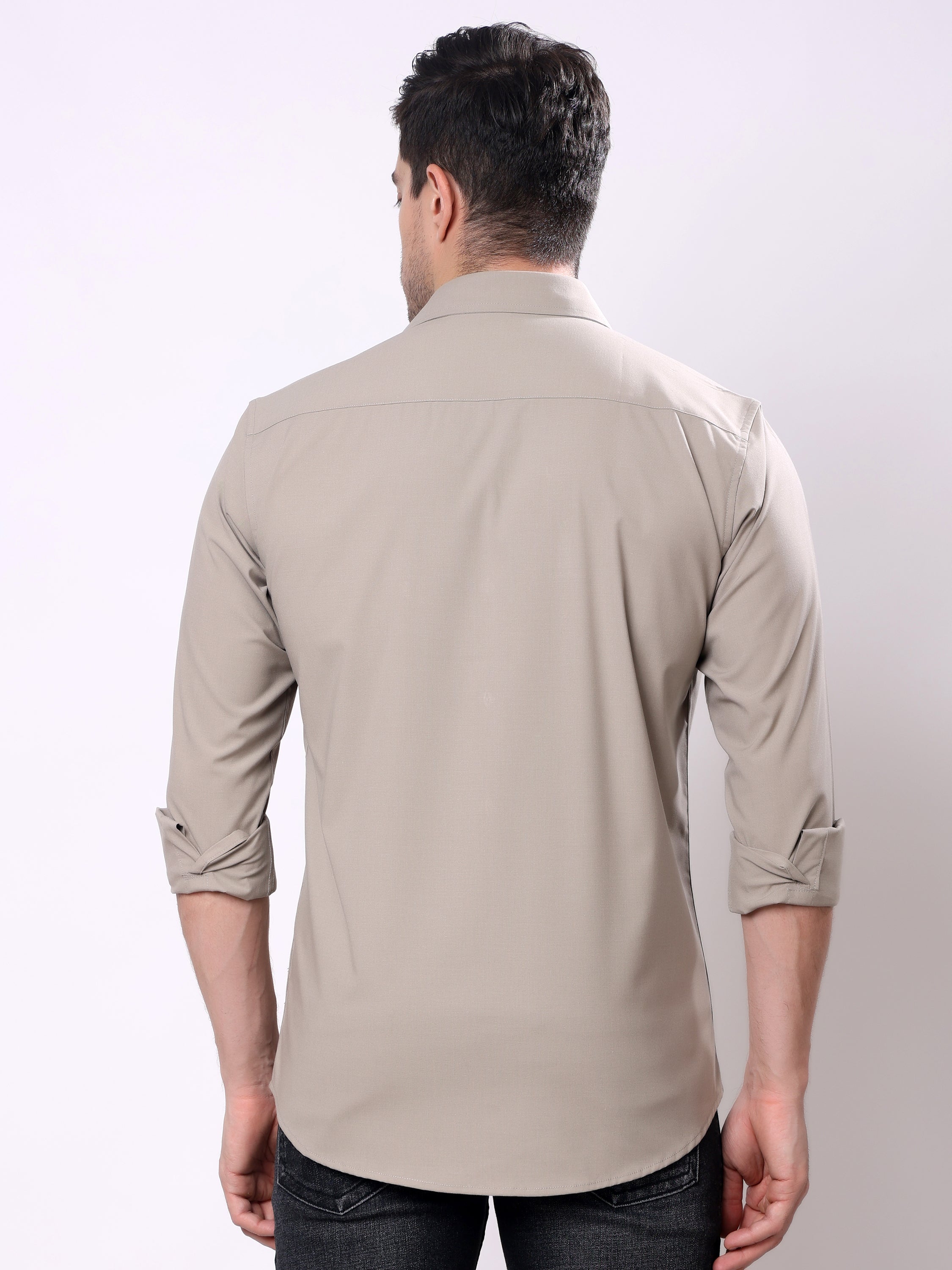 Stylox Men’s Regular Fit Full Sleeve Solid Casual Shirt - Stylox