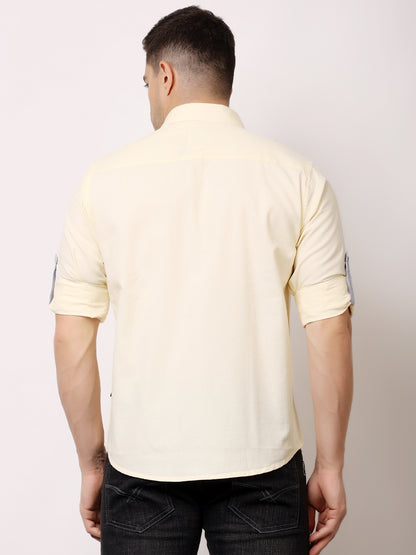 Stylox Men’s Regular Fit Oxford Full Sleeve Solid Shirt | Premium Cotton Blend Casual &amp; Formal Wear