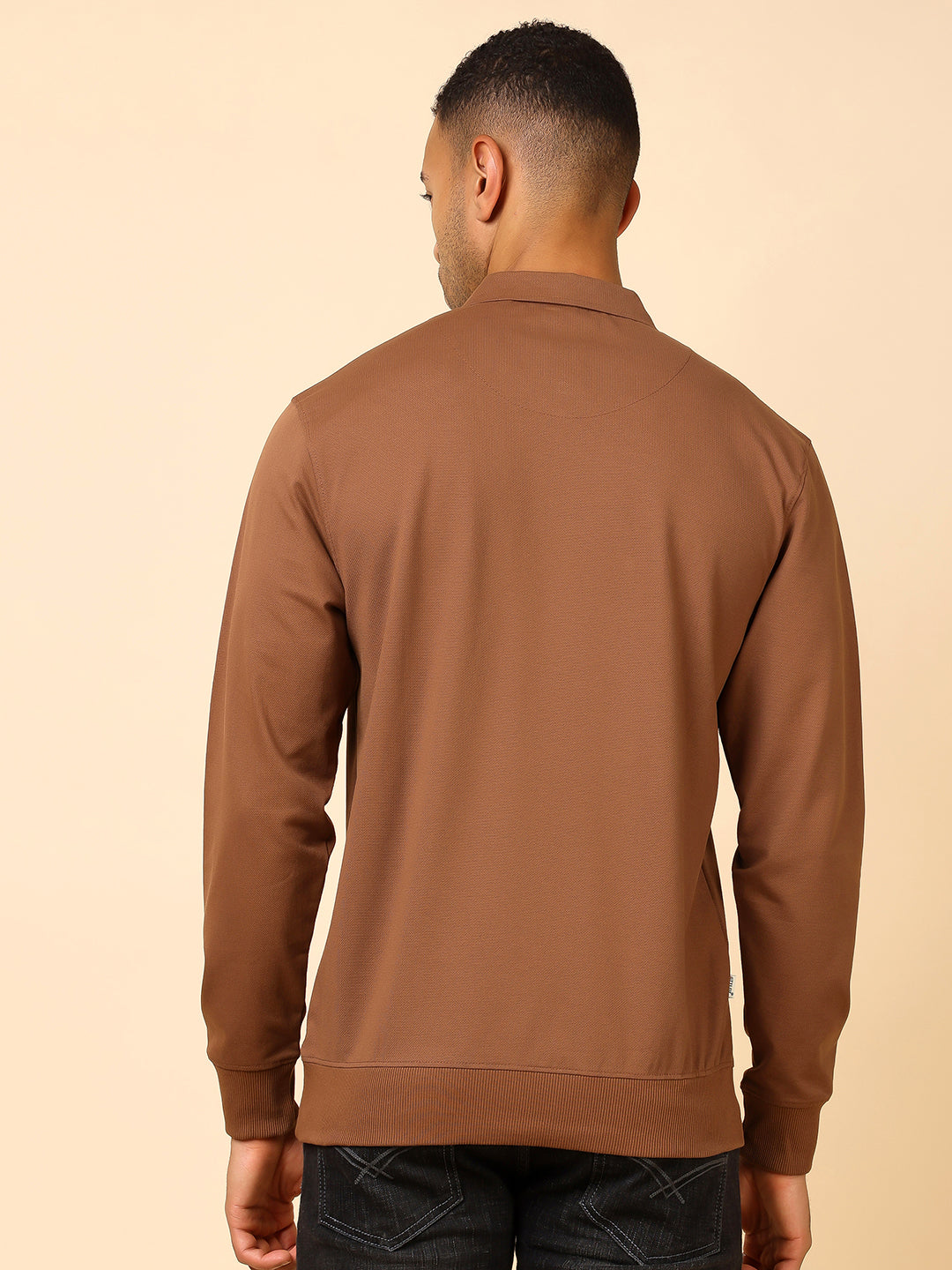 Stylox Men's Utility Style Zip Neck Sweatshirt