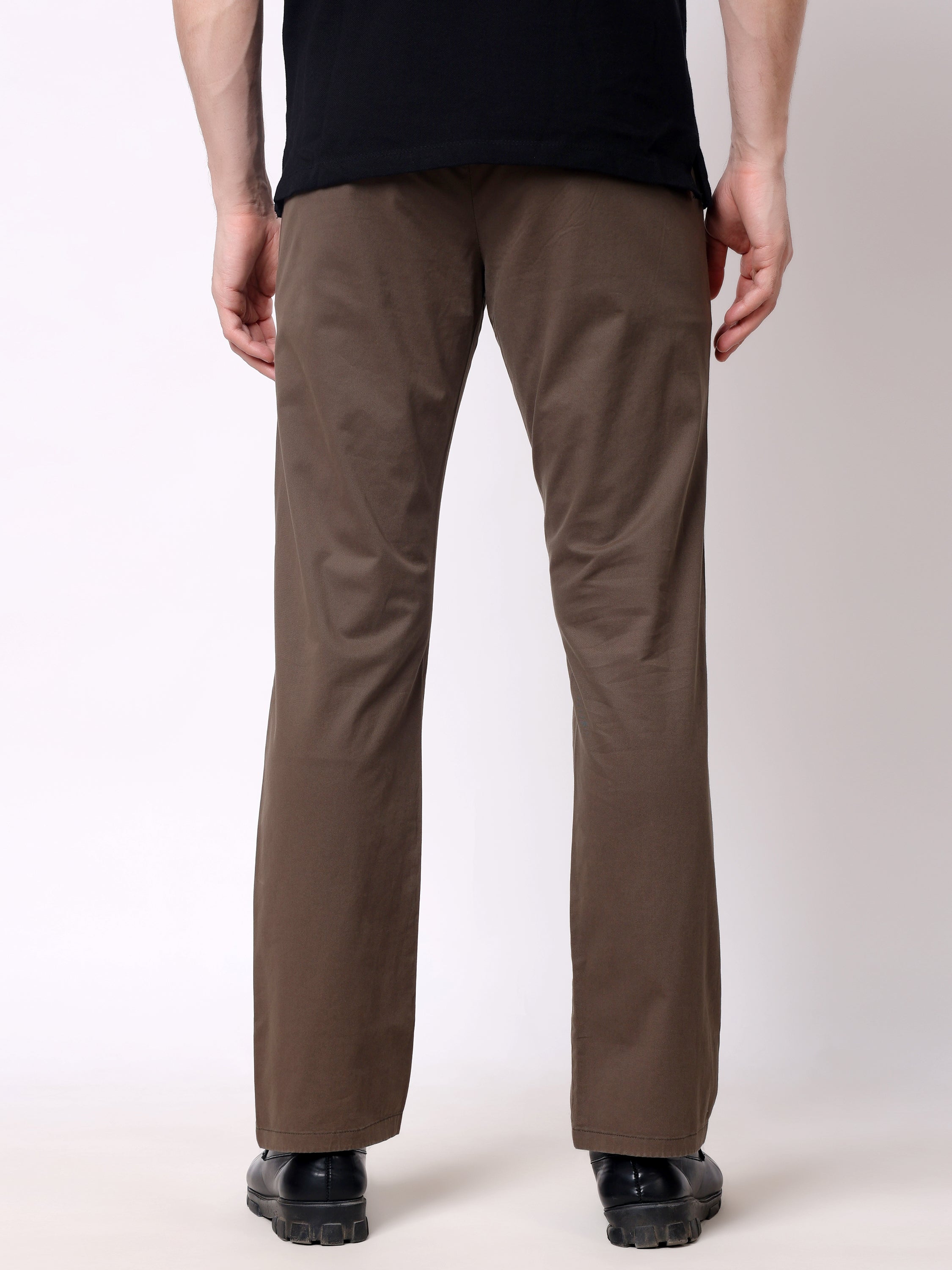 Stylox Men’s Straight Fit Non-Stretch Casual Chinos Trousers - Stylox