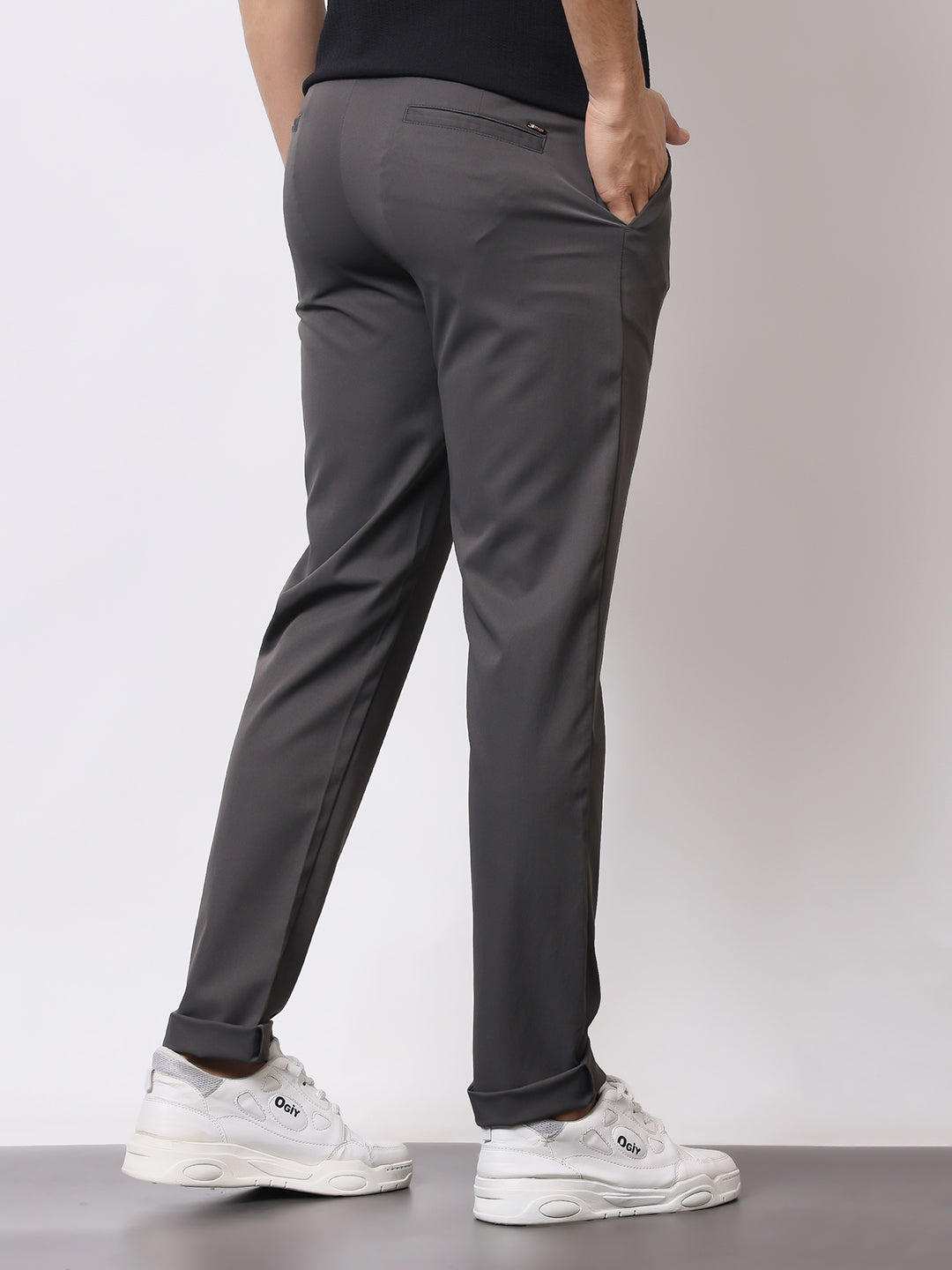 Stylox Men’s Premium Regular Fit Stretch Trousers – Formal & Casual Pants | Wrinkle-Free Office Wear - Stylox