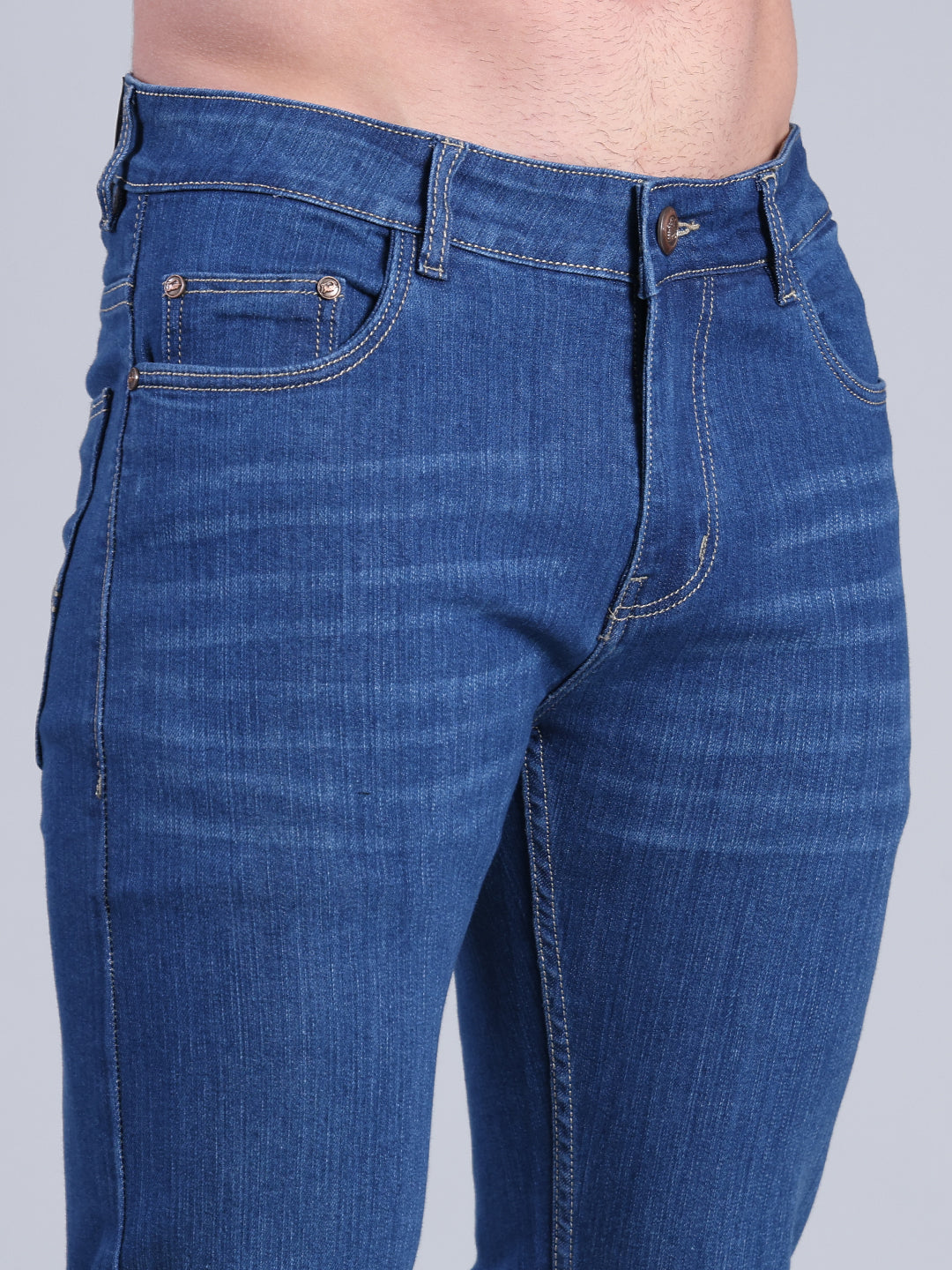 Stylox Men’s Slim Fit Jeans | Mid Rise Stretch Denim with Clean Wash for Everyday Style