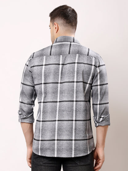 Stylox Men’s Regular Fit Full Sleeve Check Shirt | Casual Cotton Checkered Shirt for Everyday Wear