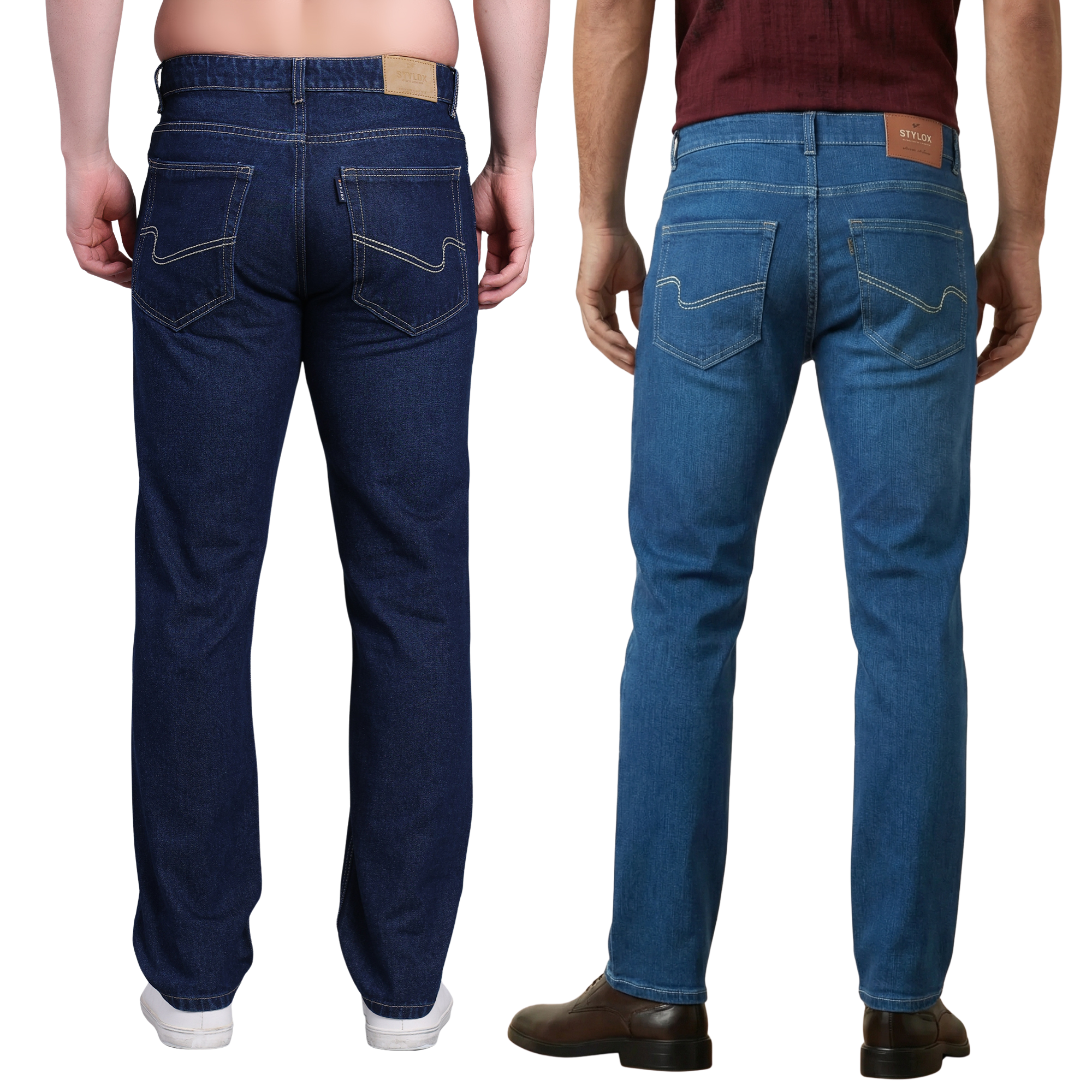 Stylox Straight Fit Denim Jeans – Pack of 2 - Stylox