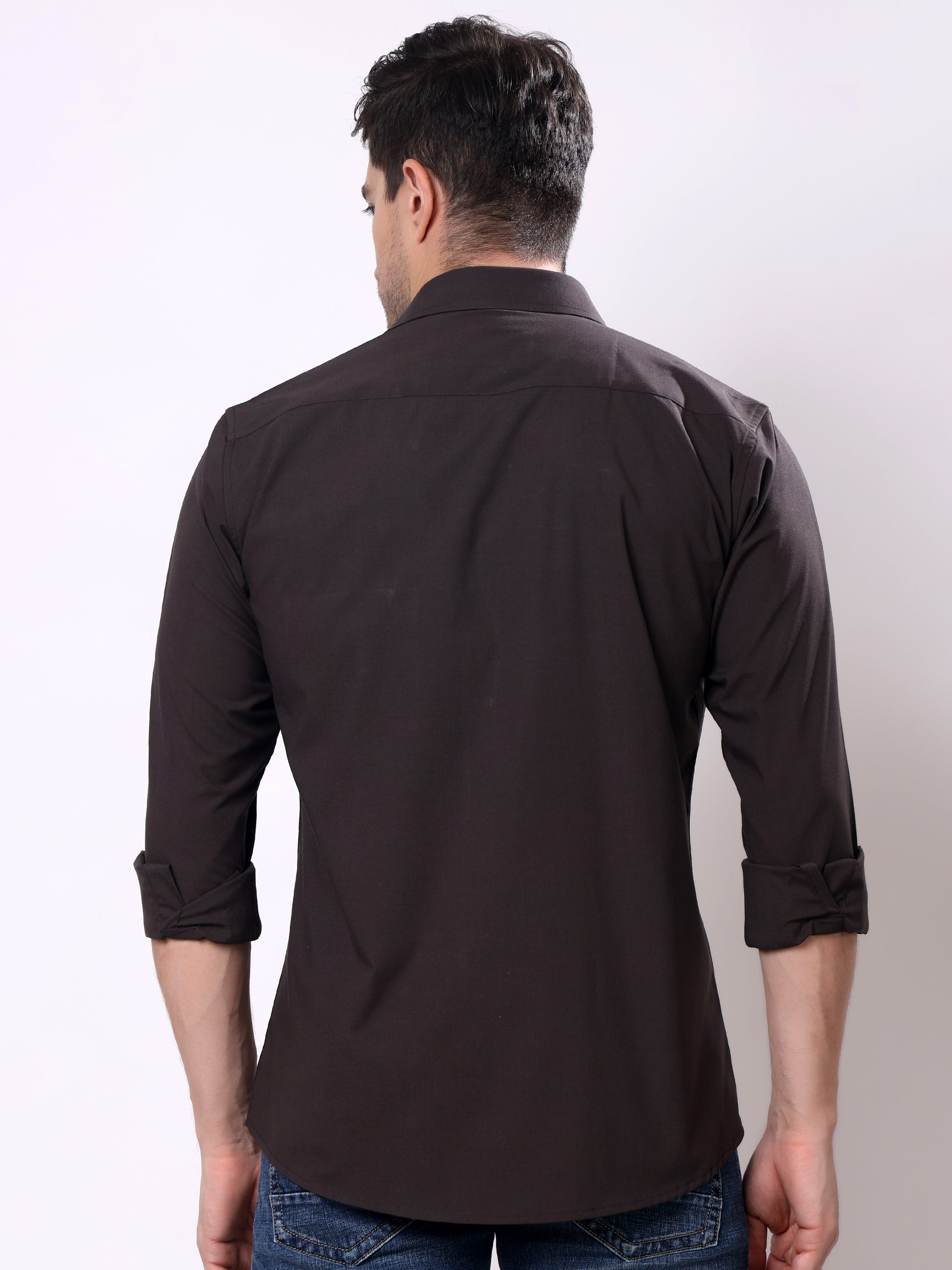 Stylox Men’s Regular Fit Full Sleeve Solid Casual Shirt - Stylox