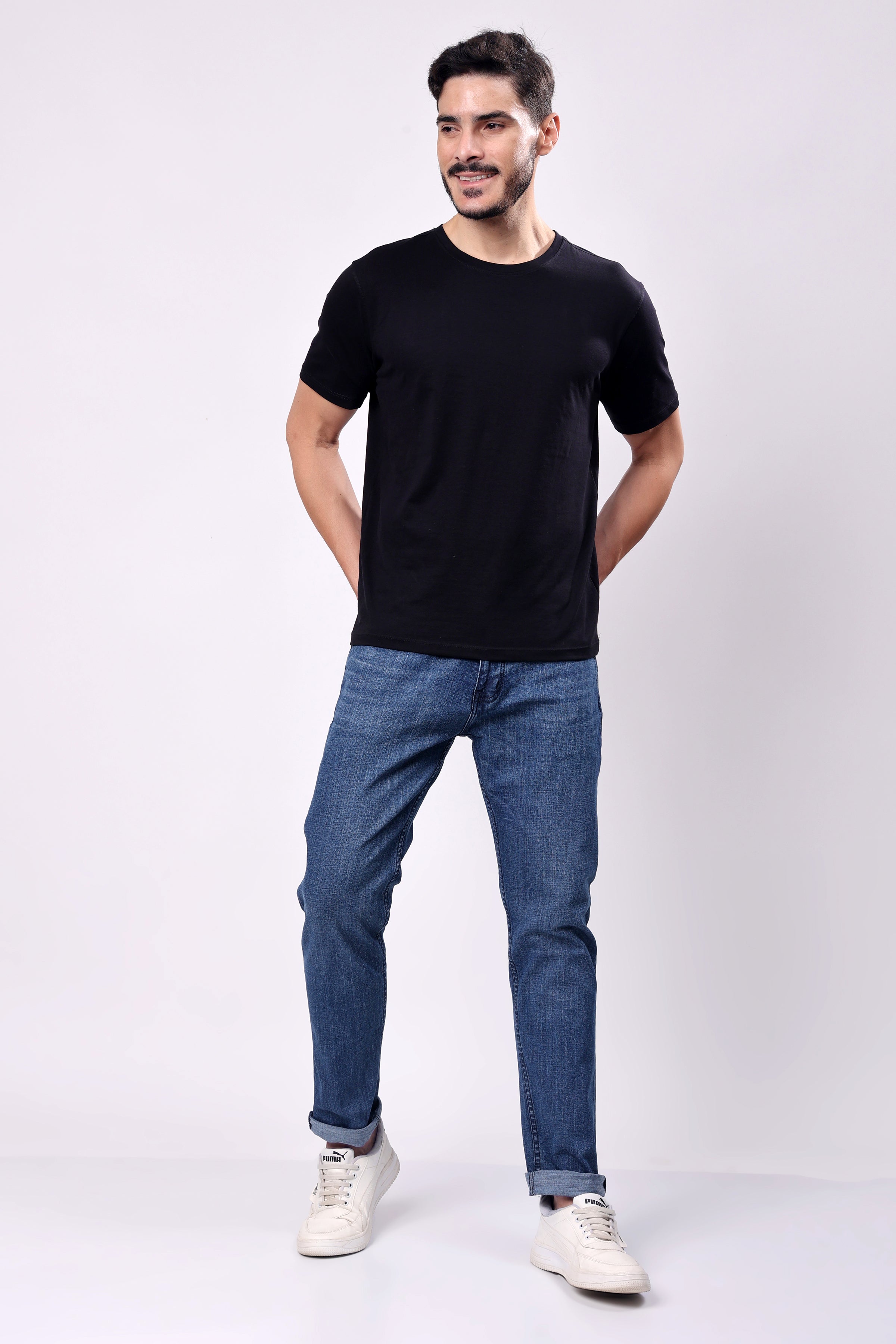 Stylox Men Slim Fit Denim Jeans - Dark Blue, - 5110-11166 - Stylox
