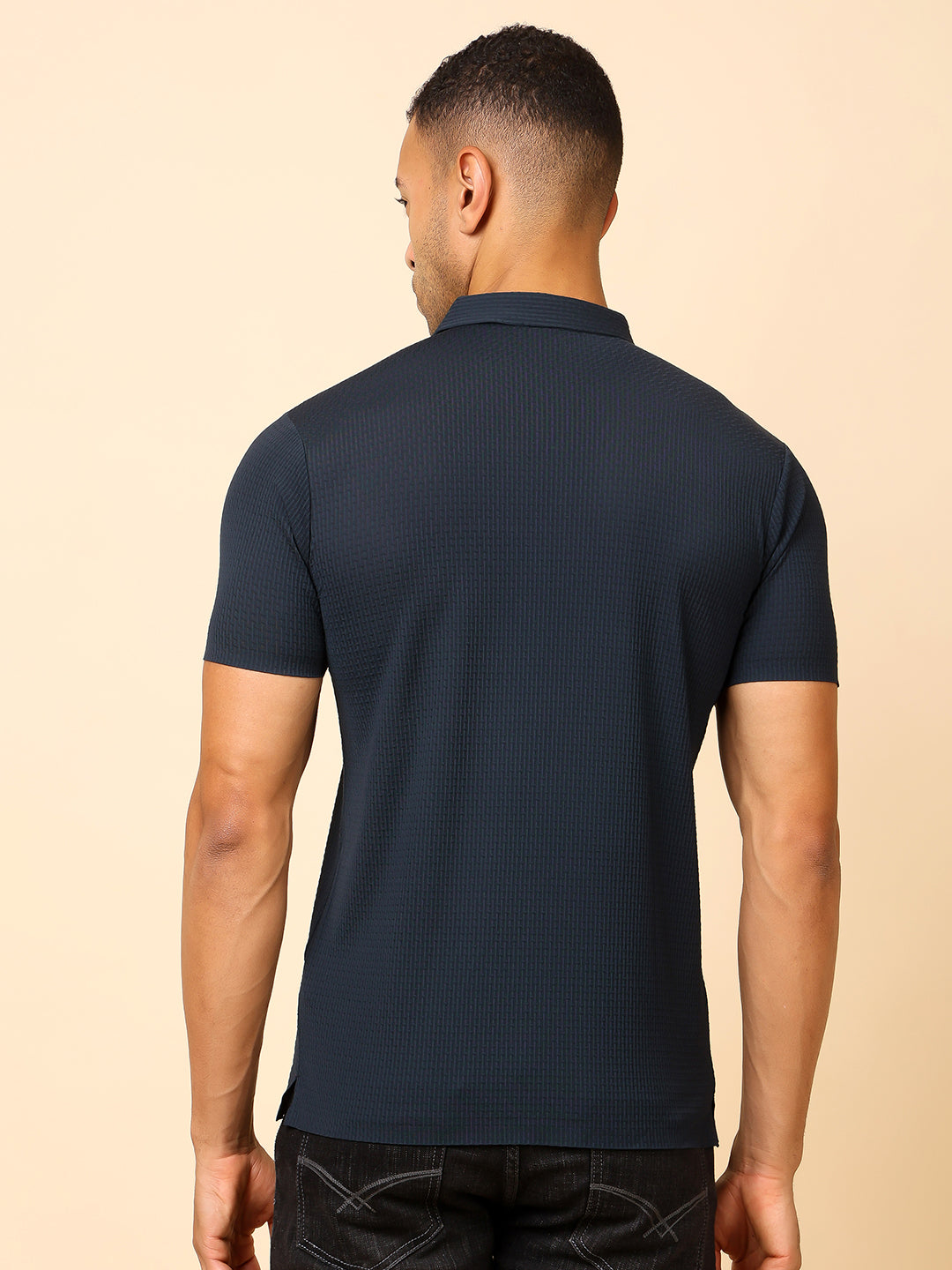 Stylox Premium Stretchable Nylon-Spandex Solid Polo T-Shirt – Sleek Comfort & Performance - Stylox