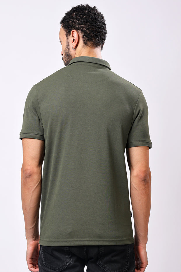 Stylox Solid Polo T-Shirt For Men