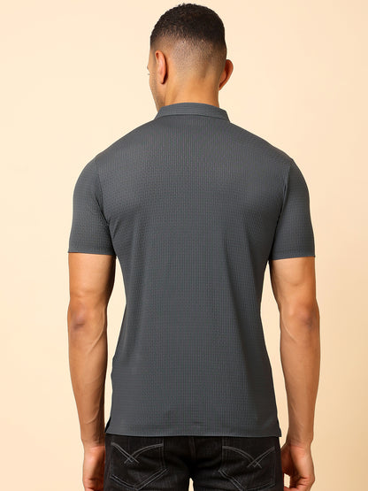 Stylox Premium Stretchable Nylon-Spandex Solid Polo T-Shirt – Sleek Comfort &amp; Performance