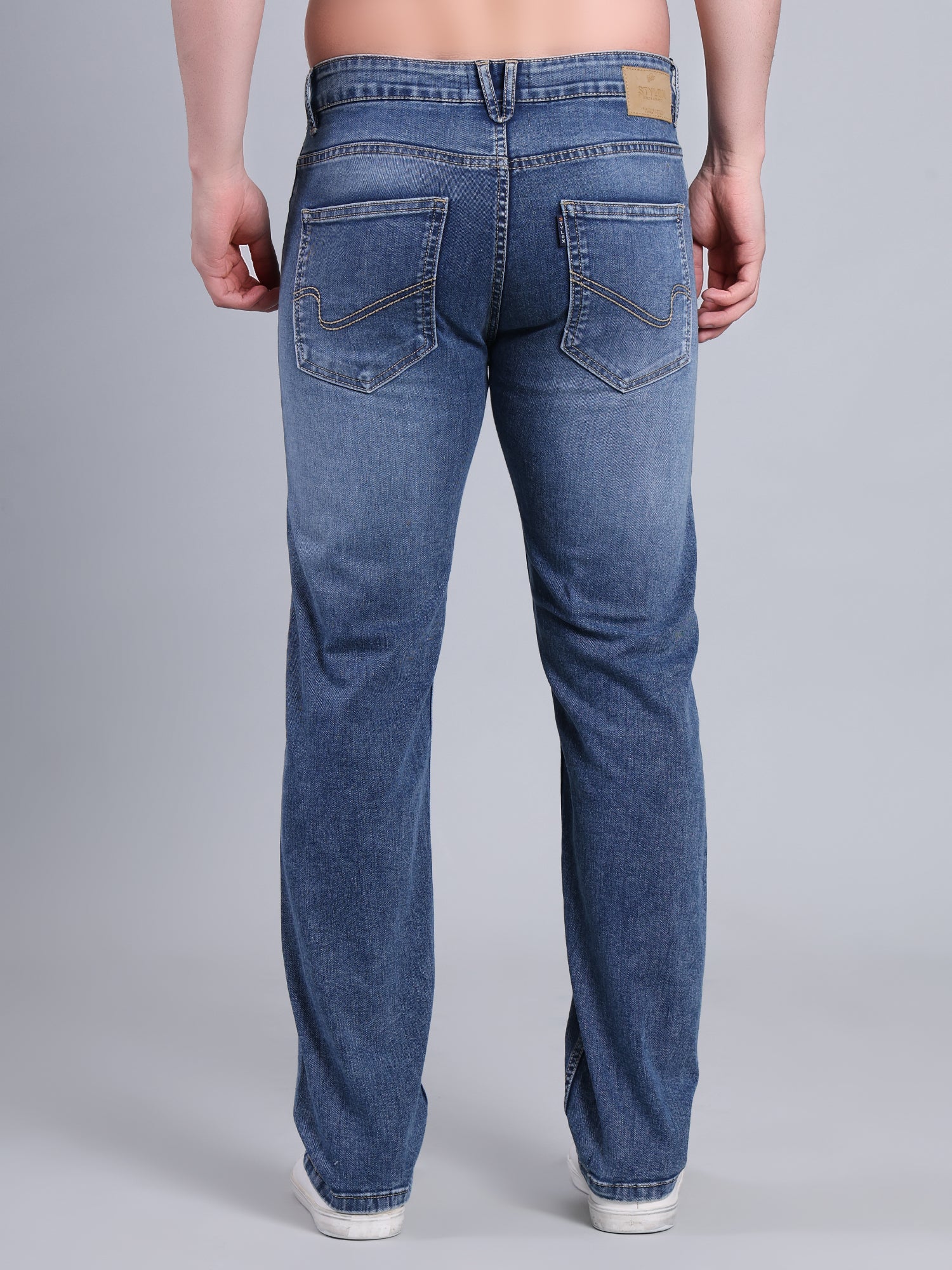 Stylox Men’s Comfort Fit Mid-Rise Jeans