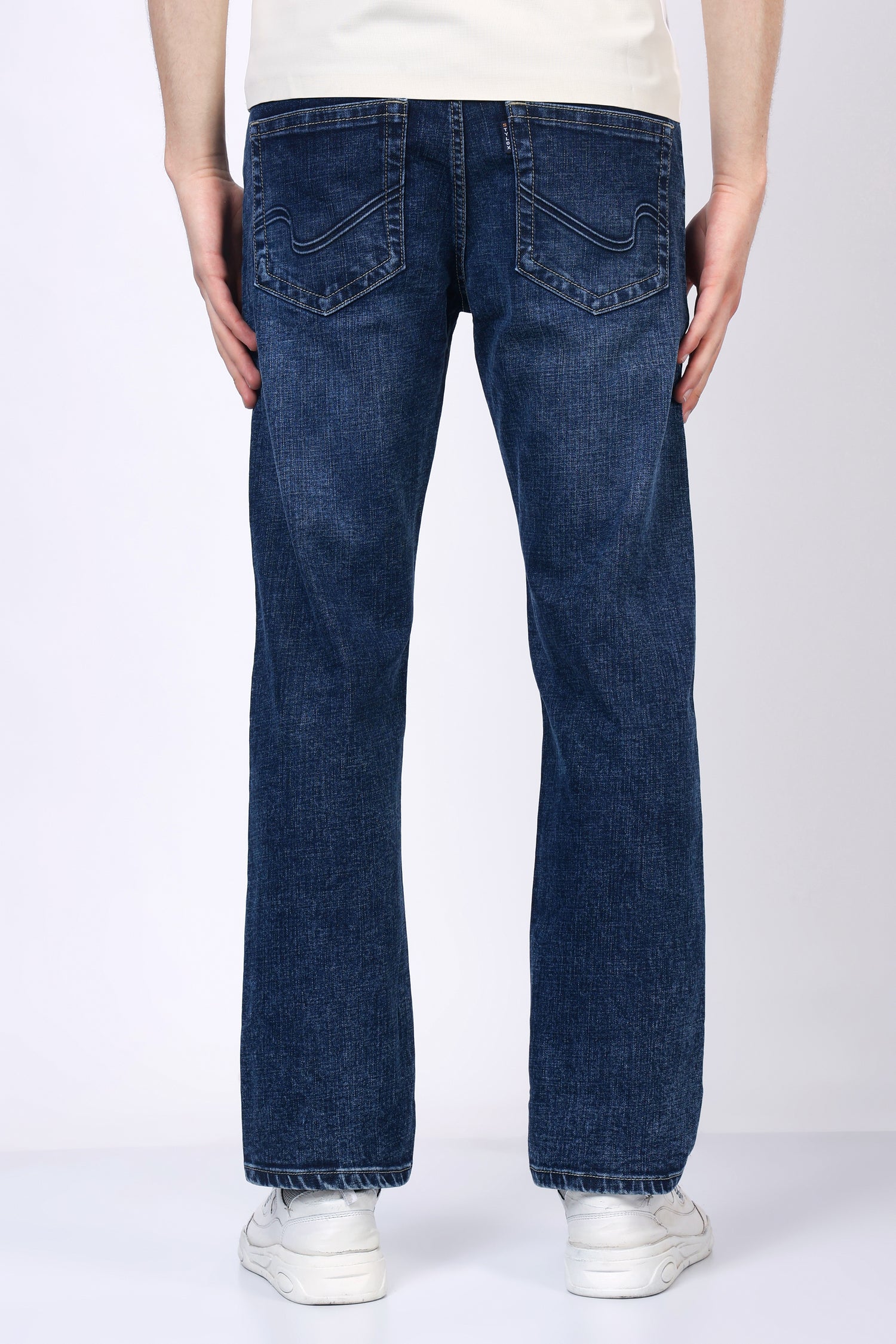 Stylox Men’s Comfort Fit Stretchable Dark Blue Denim Jeans - Stylox